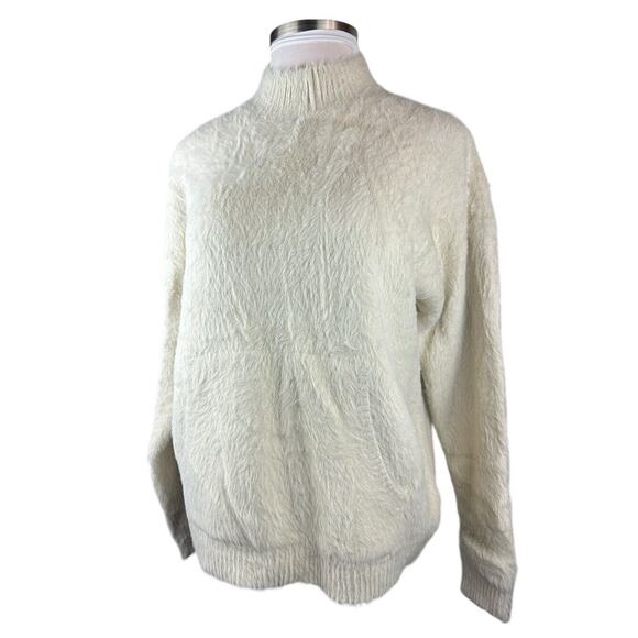 NWT Mersea Chalet Mock Neck Sweater Pockets Fuzzy Soft Women's L/XL Mer Sea - Picture 12 of 13